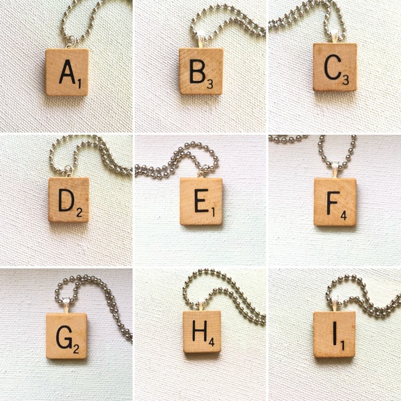 CUSTOMIZED Scrabble® Tile Initial Pendant Necklace - Picture 5 of 7